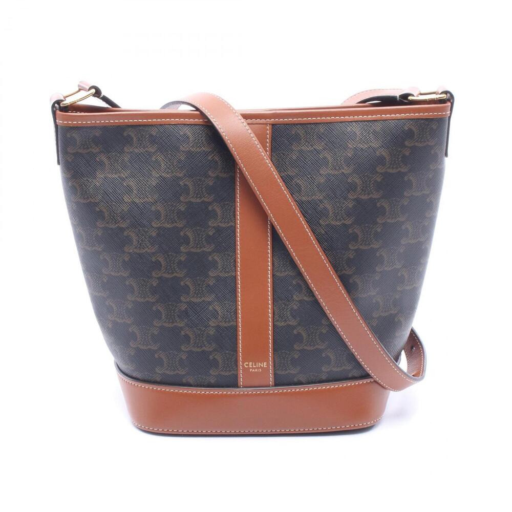 Celine Small Bucket Triomphe Shoulder Bag/Handbag, Coated Canvas Leather, Wom... - Picture 1 of 6